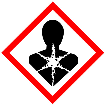 UN GHS label of carcinogenic chemical