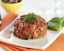 Cheval Tartar or Horse Raw Meat Patty
