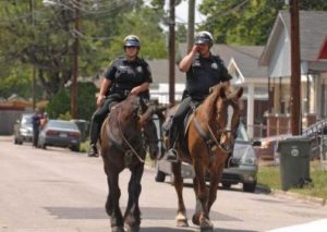 mounted police officers